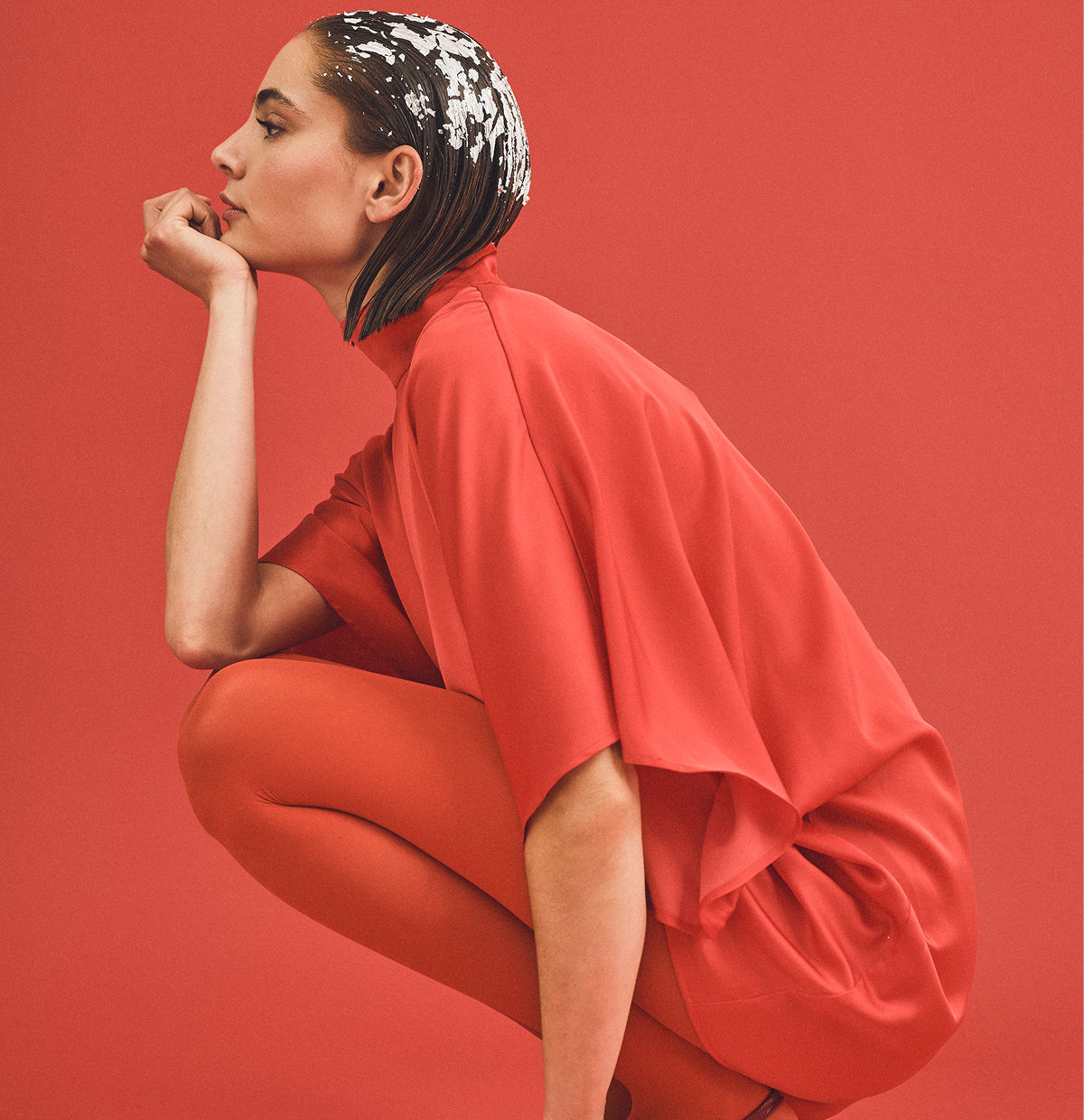 CKS knitwear gecombineerd met een partylook