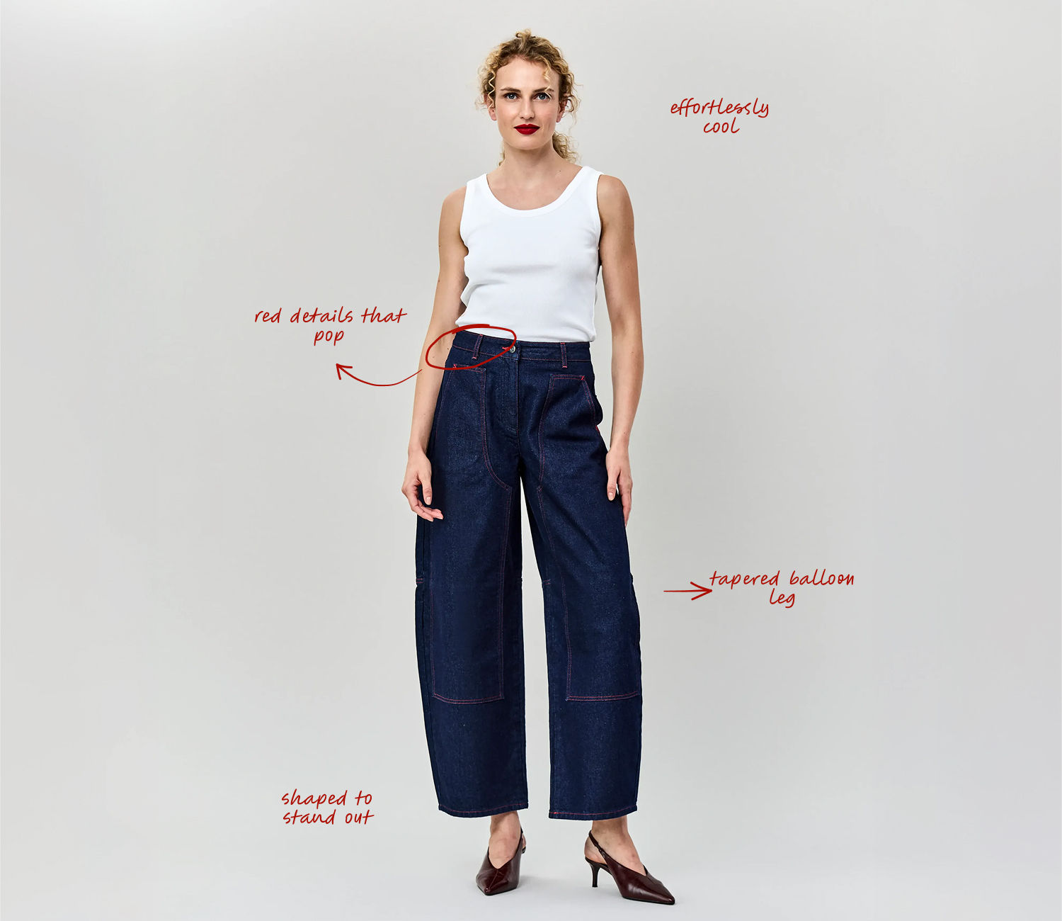 The Statement barrel leg jeans uit de HNST by CKS collectie